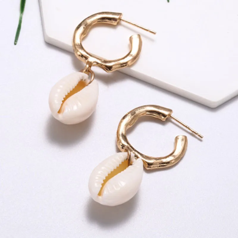Fashion Shell Dangle Earrings Chic Alloy Statement  for Women Wedding Party Gifts Jewelry Shell Dangle Earrings