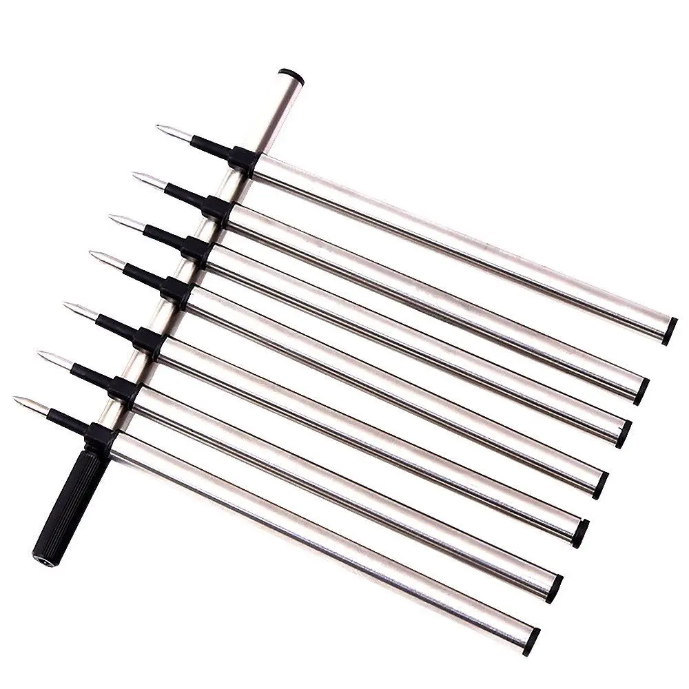 5pcs Metal Refills Blue Black Ink for Roller Ballpoint Pens Gel Pen Replacement Signature Rods Business School Office Stationery 5pcs Metal Refills Blue Black Ink for Roller Ballpoint Pens Gel Pen Replacement Signature Rods Business School Office Stationery