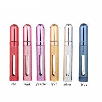 

nbyaic 100pcs perfume bottle 12ml portable bullet hollow travel fine mist sub-bottling glass liner pressing spray empty bottle