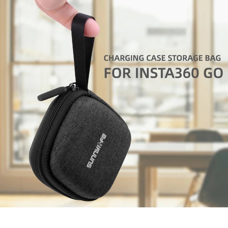 Portable Small EVA Action Camera Case Charging Case Storage Bag Protective Shockproof Carrying for Insta360 GO action camera