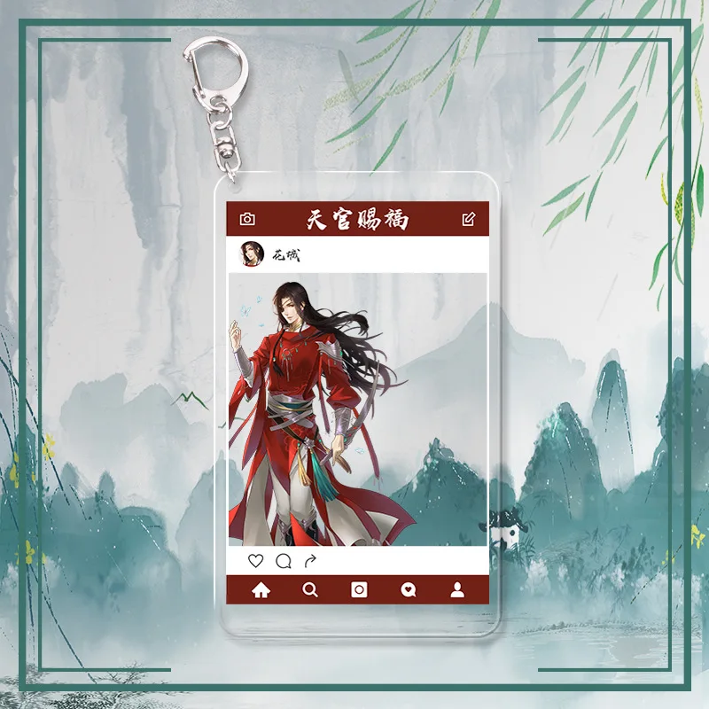 14 Мультфильм аниме брелок Lan Wangji Wu Wuxian FATE Xie Lian Hua Cheng кошмар Милый Забавный акриловый кулон модный персонализированный подарок - Цвет: 14