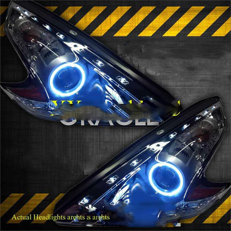 Для Nissan 370Z 2009 2010 2011 2012 2013 светодиодный периметр кольца Фар halo многоцветный RGB ангел демон глаза