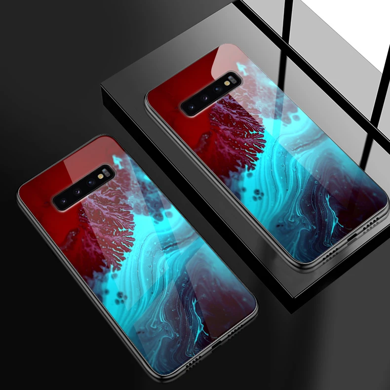 Для Samsung Galaxy S8 S9 S10 плюс бампер ударопрочный Модный чехол для телефона для OnePlus 3 3t 5 5, 6 комплектов/партия, размер 6T 7 7 Pro закаленное стекло крышки - Цвет: W405