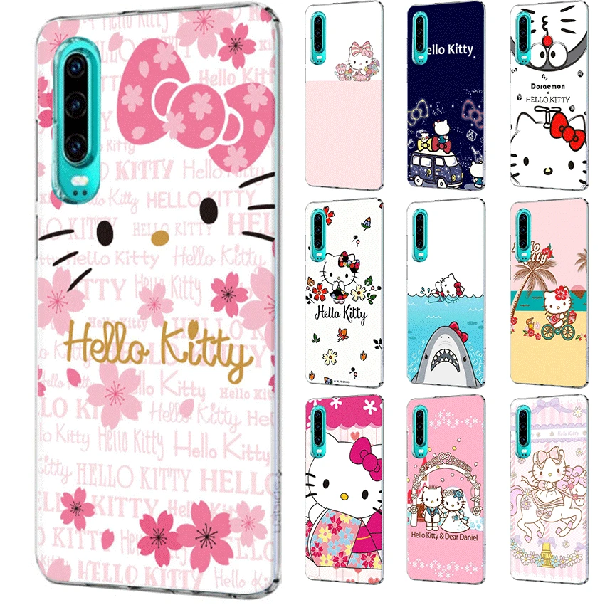 Чехол для мобильного телефона huawei P30 P20 P10 P9 P8 P Sart Z Lite Pro Жесткий чехол hello kitty