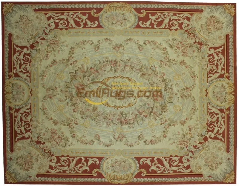 Французские ковры aubusson в Гостиная прямоугольник импортируется из чистой ручной Спальня прикроватная gc88aubyg2