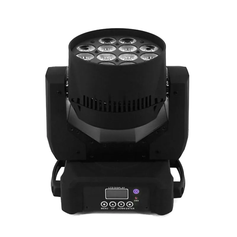 Небольшие окрашенные 12x18 Вт RGBWA+ UV6in1LED мыть Поворотная лампа DMX 512 Control DJ оборудование открытый шоу огни свадьбы
