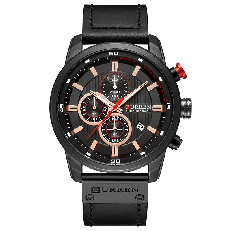 Black Black Black Curren Mens Watches Top Brand Luxury Chronograph Waterproof Led Digital Watch Men Naviforce Men Watches Quartz Relogio Masculino - Цвет: Black Black Black