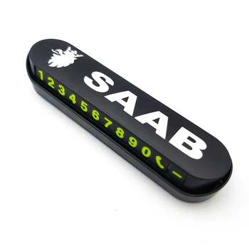 

Luminous Car Temporary Parking Card Sticker Phone Number Card Plate for SAAB SCANIA 9-3 93 9-5 9 3 9000 9 5 Accessories