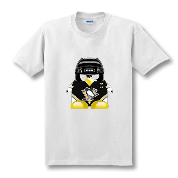 Новые летние мужские Питтсбург Пингвинс Ретро США НХЛ Лига рукав Camiseta Camisetas Фитнес Футболка - Цвет: same as picture