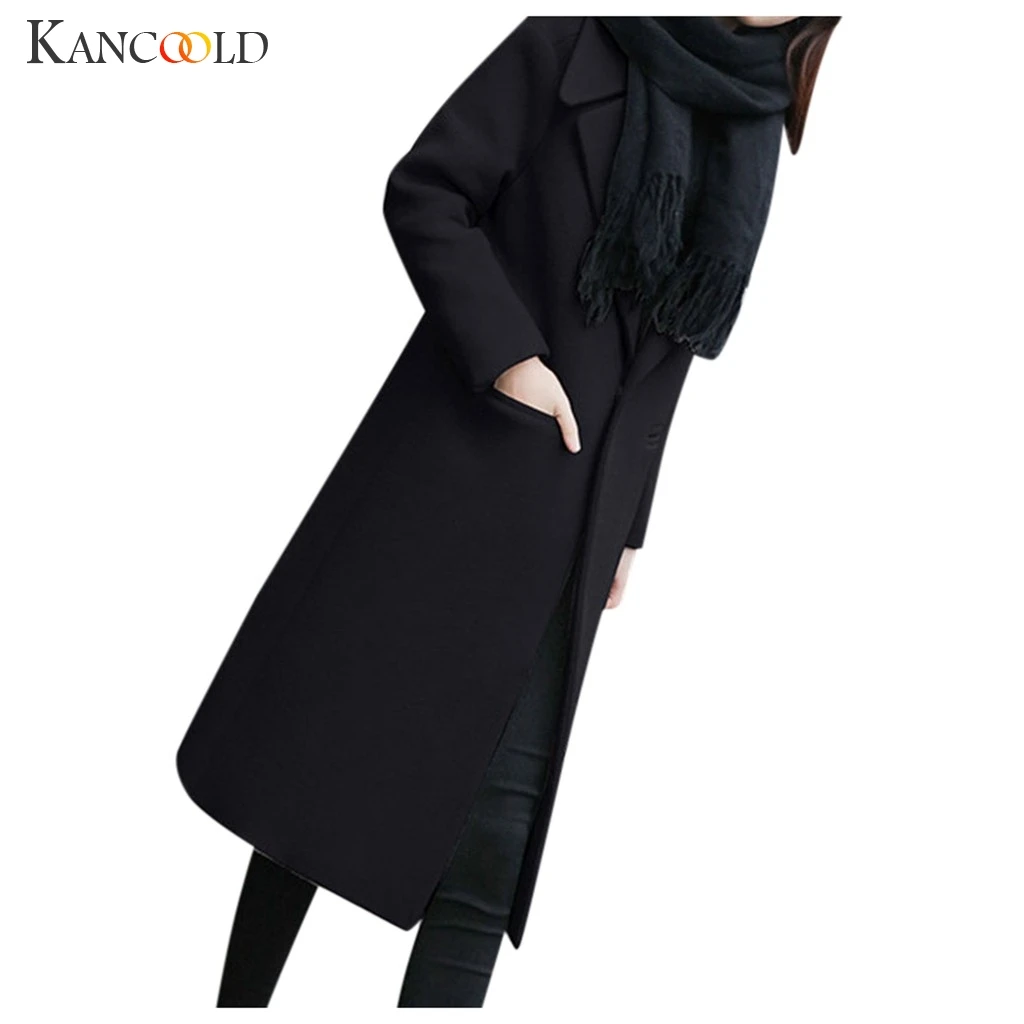 KANCOOLD Russian autumn winter casual loose trench coat with sashes Breasted Vintage overcoats windbreaker outwear
