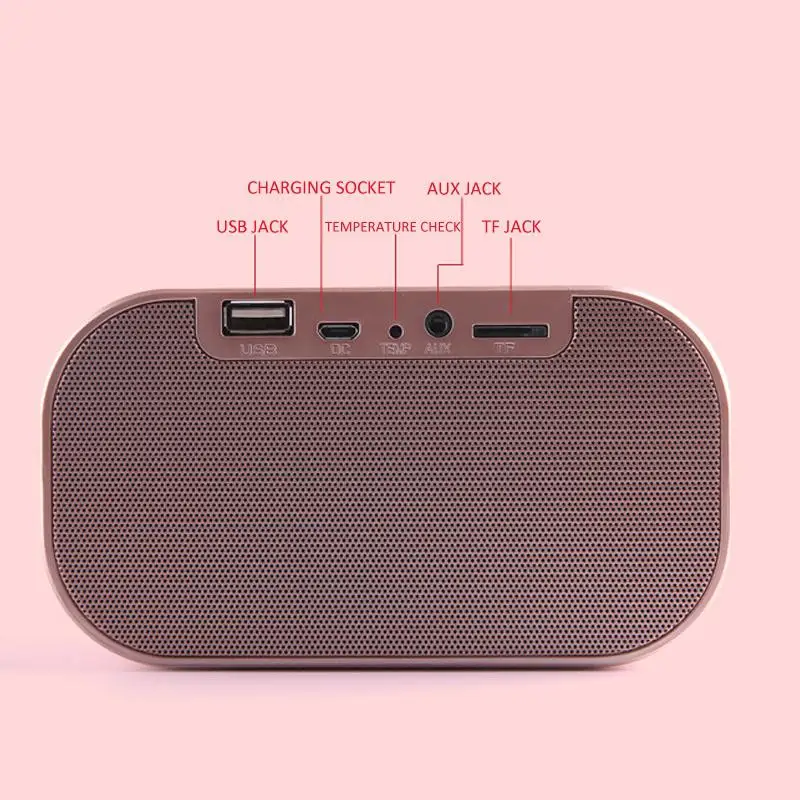 BEESCLOVER Bluetooth динамик беспроводной стерео алюминиевый Портативный ЖК FM радио Будильник TF линия в открытый динамик s