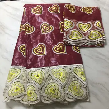 

Purple and gold African bazin riche getzner with stone high quality African gele headtie royal wedding 5+2 yards /lot
