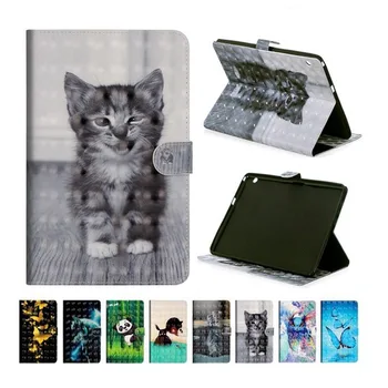 

Cute Cat Printed PU Leather Case For Samsung Galaxy Tab S6 10.5 SM-T860 SM-T865 T860 2019 10.5 inch Tablet Case+film+pen
