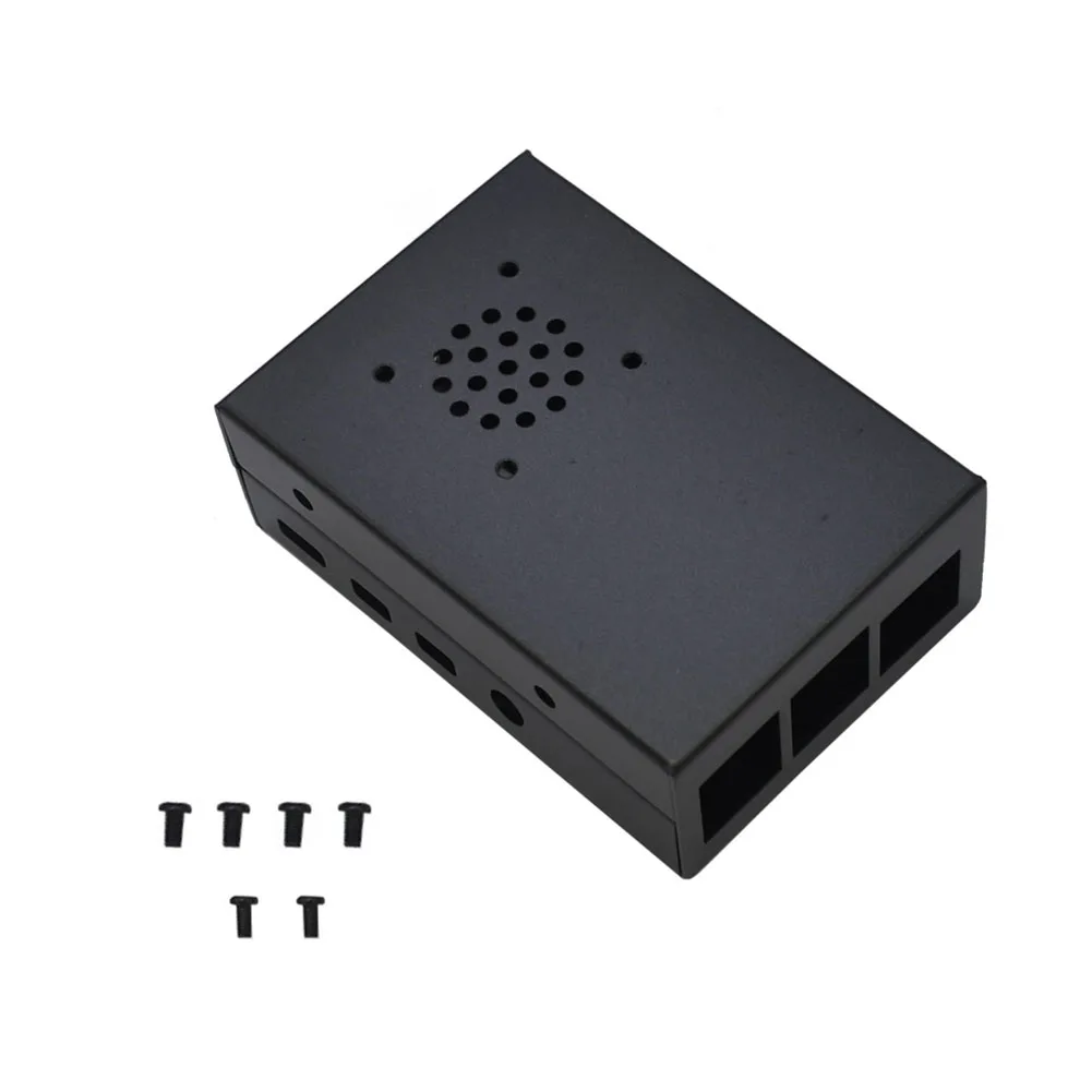 Black Type 1 Для Raspberry Pi 4 охлаждающий вентилятор корпус алюминиевый сплав легко установить легкий металлический охлаждающий вентилятор теплоотвод - Цвет: Black Type 1