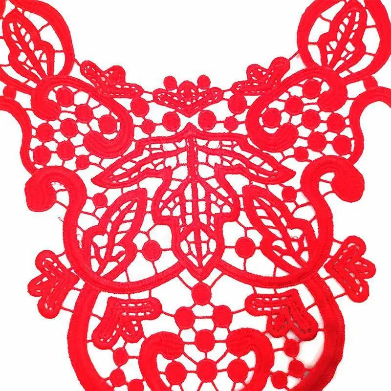 Sewing Patches Lace Sewing Supplies Lace Sewing Accessories Lace Garment Accessories Lace Decoration Lace Accessories Embroidered 3d Flowers Lace Venise Embroidery Patches DIY Lace Collar Neckline Decorate Wedding Dress Sewing Craft Supplies 1PCS