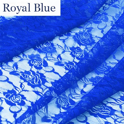 Royal blue 10 м белый кружевной фон свадебное украшение арки вечерние скатерти Декор кружевной ткани драпировка студийный свадебный фон, ткань - Цвет: Royal blue