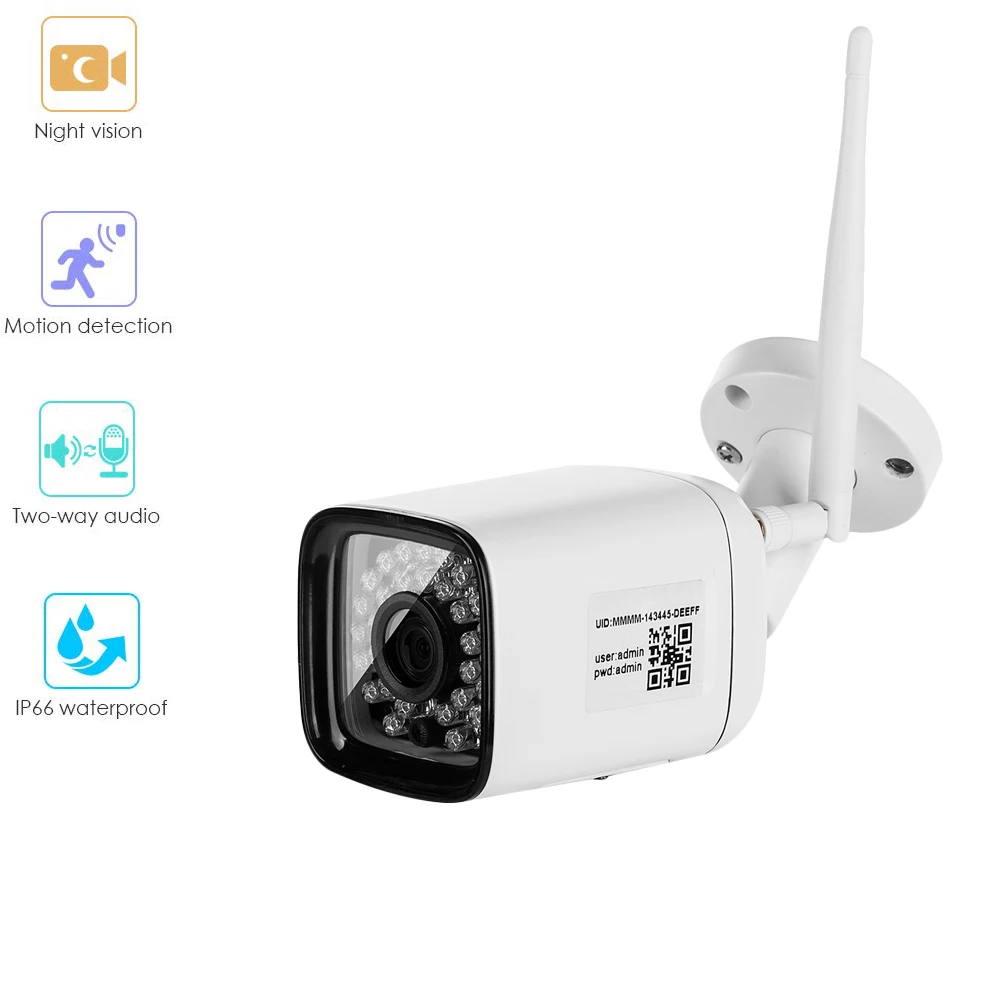 Открытый Водонепроницаемый цилиндрическая камера видеонаблюдения 720P 1080P проектор для домашнего видеонаблюдения IP Wi-Fi Камера Обнаружение