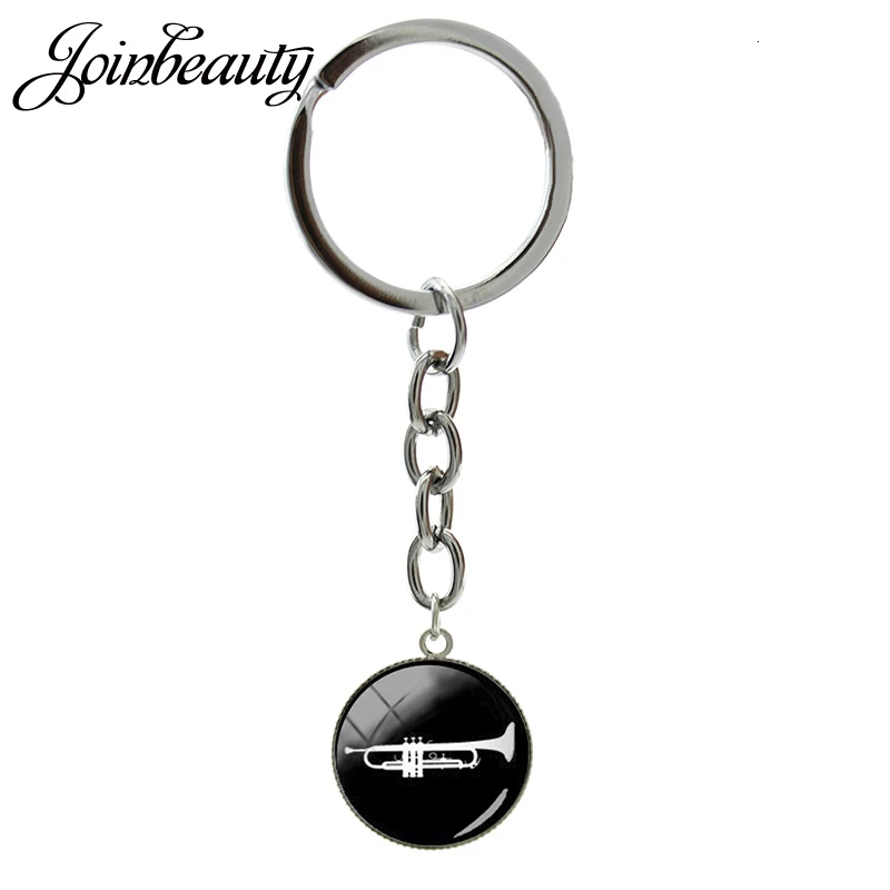 JOINBEAUTY брелок-труба, модный музыкальный инструмент Tromba Cornetto, винтажные брелки, кольцо, музыкальный рожок, ювелирное изделие, подарок B1357