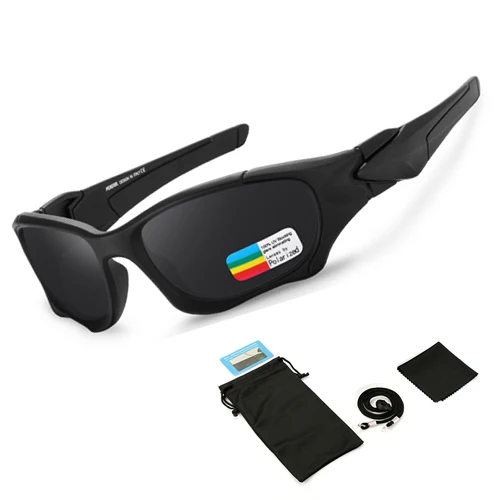 Men Women Sunglasses Polarized Hiking Glasses UV400 Sports Goggles UltraLight Cycling Climbing Running Camping Fishing Eyewear - Цвет: Black bag