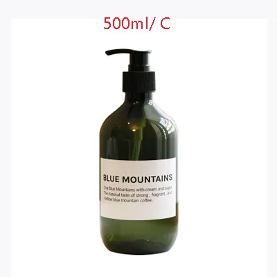 500ml C 500 мл/600 мл диспенсер для мыла косметический флакон для ванной рук дезинфицирующий шампунь для мытья тела лосьон бутылка для путешествий на открытом воздухе - Цвет: 500ml C