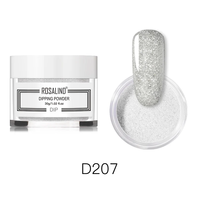RND207 ROSALIND 30 г блестящая голографическая пудра для ногтей 24 цвета дизайн ногтей все для маникюра натуральный сухой без лампы - Цвет: RND207