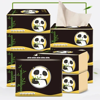 

10 Pcs Soft Toilet Paper Bamboo Pulp Toilet Paper Table Kitchen Paper Towel Multi-Fold Adult and baby care Sanitary Roll Paper