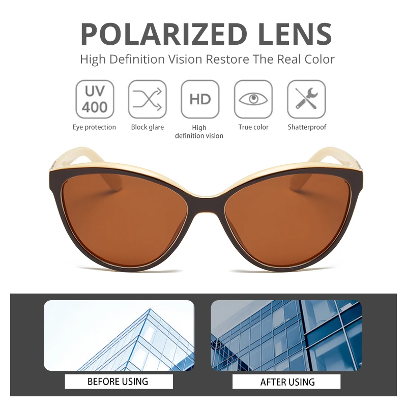 Женские поляризационные солнцезащитные очки Pro Acme формы &quotкошачий&quot глаз в