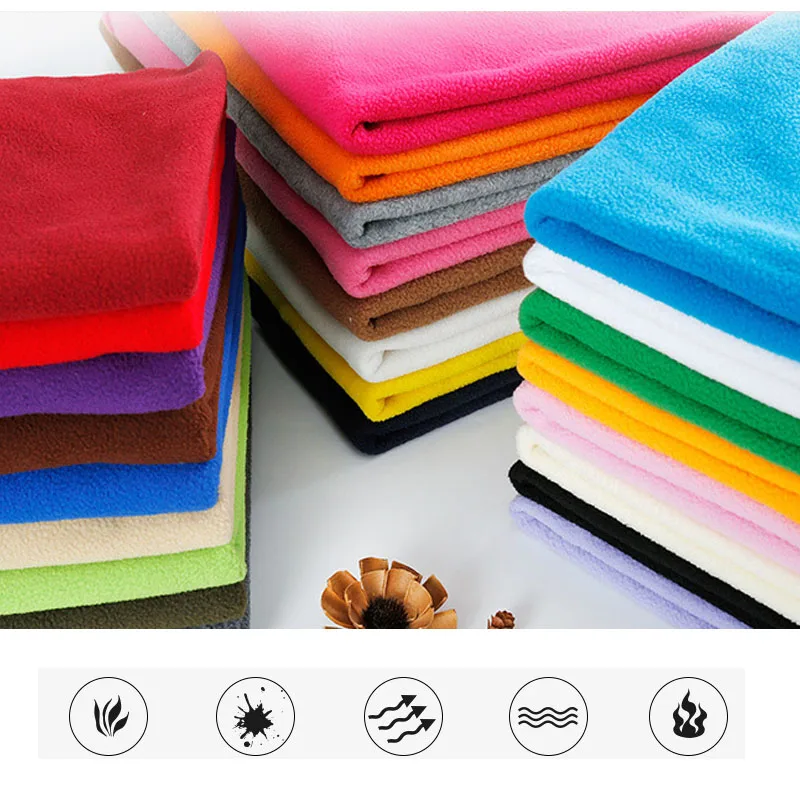 Polar Fleece Fabric Weft Knitted Polar Fleece Fabric for Blanket Thicken Cotton Sweater for cloth