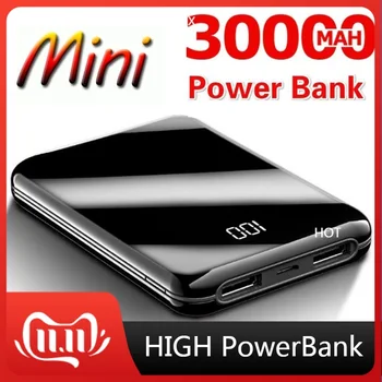 30000麻雀力銀行iphone xiaomiサムスン外部バッテリー銀行デュアルusbポータブル充電poverbankポータブル充電器