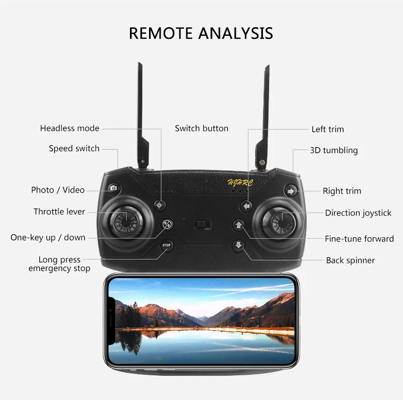 Дрон 4k HD широкоугольная камера HD WiFi 1080P fpv Дрон видео в реальном времени Дрон X Pro One Touch взлет посадка Дрон и камера