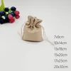 200pcs Jute Bags Gift Drawstring Pouch Gift Box Packaging Bags For Gift Linen Bags Jewelry Display Wedding Sack Burlap Bag Diy ► Photo 3/6