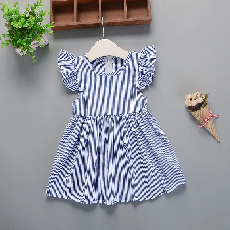 Платье для девочек новинка лета 2019 хлопковые платья с цветочным принтом