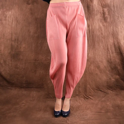 pink SuperAen, новинка, летние женские штаны, одноцветные, хлопок, повседневные, для диких девушек, штаны, Европейская мода, женские штаны - Цвет: pink