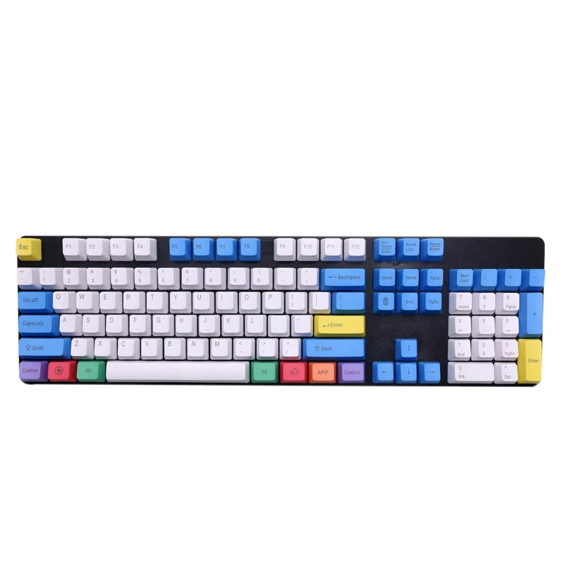 Механическая клавиатура Keycap 87/104/108 клавиши PBT Мел Набор цвет личности брелки для Cherry mx