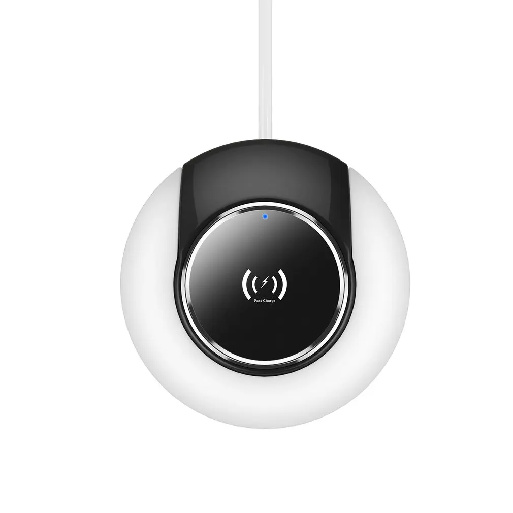 10W Qi Wireless Charger Holder LED Desk Night Lamp Light Fast Charging Dock Universal Phone Charger for Smart Phones