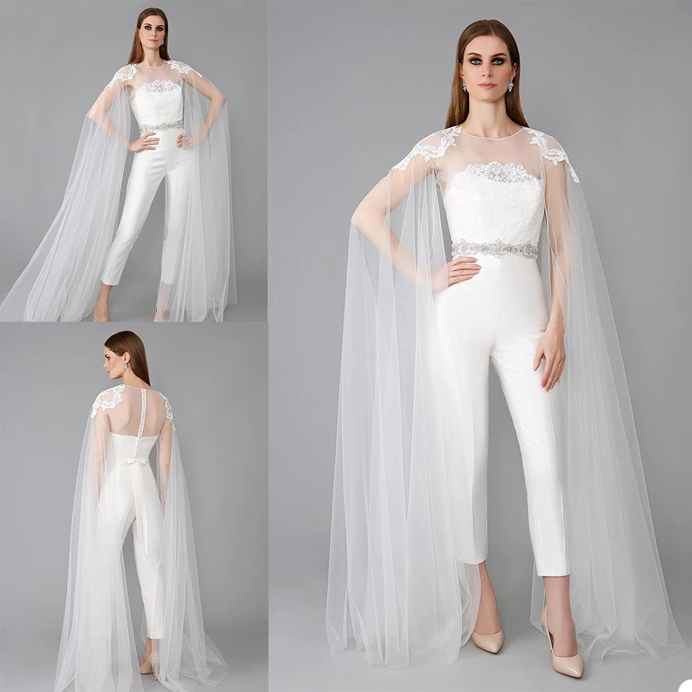 

2020 New Wedding Jacket Long Sleeves Appliques Lace White Ivory Tulle Bridal Bolero Jackets Button Back Top Wedding Wrap