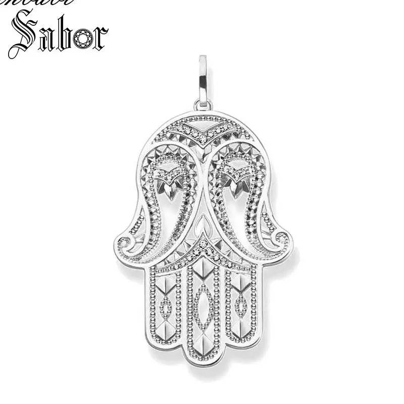 Кулон рука Фатимы белый серебряный цвет для женщин подарок ювелирные изделия