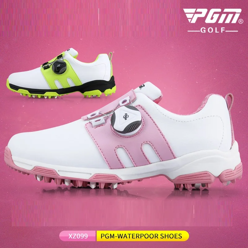 PGMGirlsBoysWaterproofGolfShoesChildrenMeshBreathableAntislip