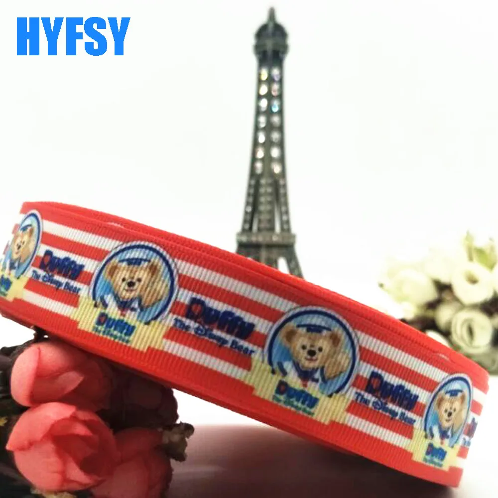22/25/38 мм, с рисунком, с тесьмой и 10 ярдов DIY ручной работы заколки для волос с бантом Grosgrain ленты - Цвет: 22mm