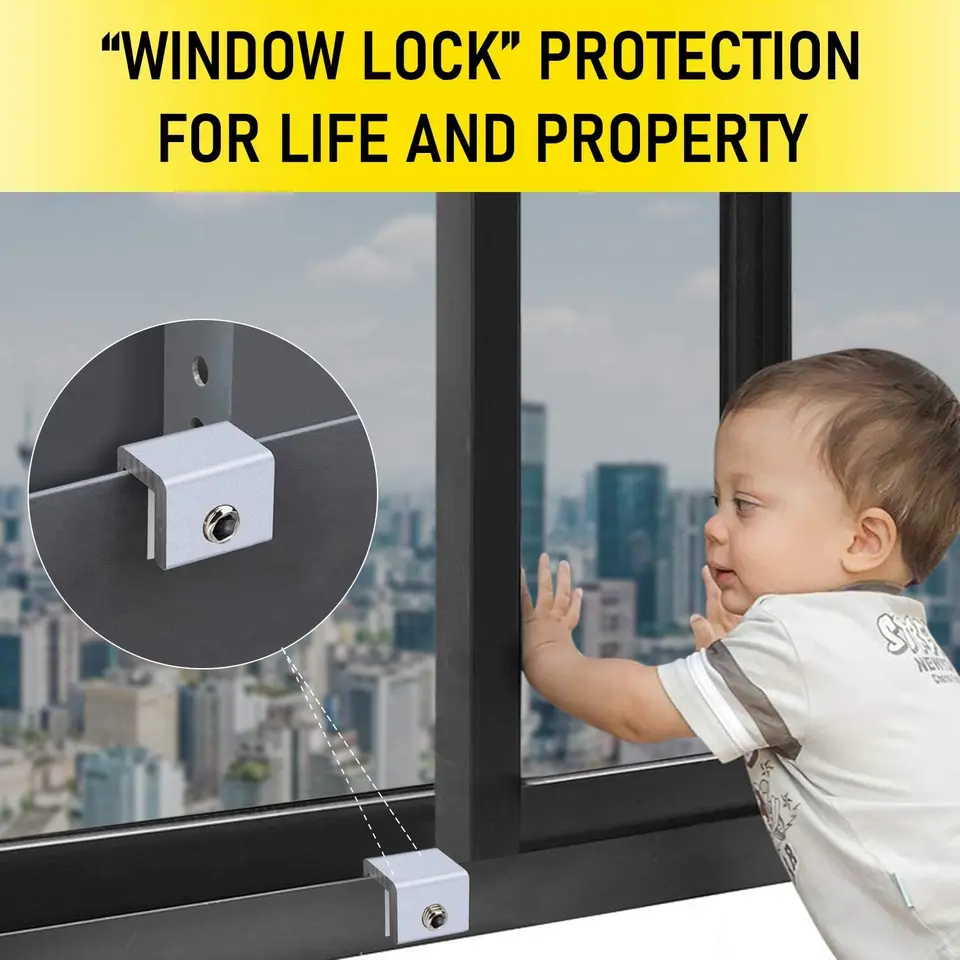 Window Locks 6 Sets, BEoffer Sliding Security Window Locks With Keys