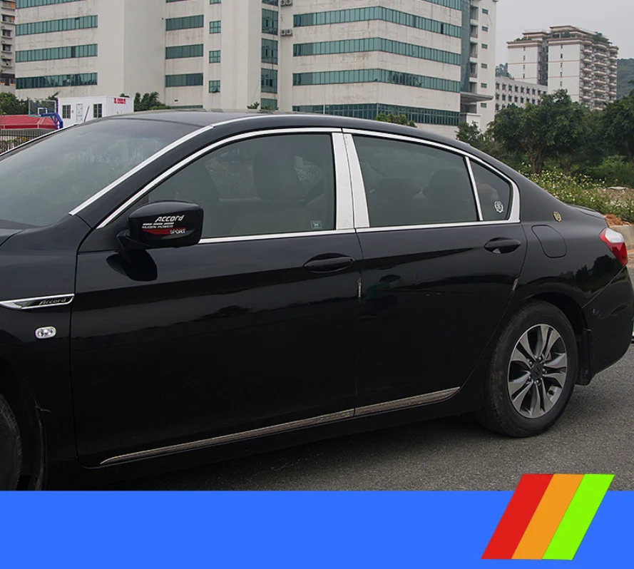 Нержавеющая сталь окна автомобиля планки для honda accord 9th accord