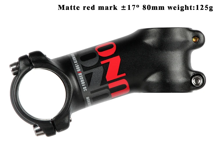 17Degree matte 80mm UNO вынос руля для велосипеда-7 17 градусов Сверхлегкий Алюминиевый 7050 Красной отметке 31,8 мм: 60, 70, 80, 90, 100 110 120 130 мм стержень для дорожного велосипеда king из алюминиевого сплава - Цвет: 17Degree matte 80mm