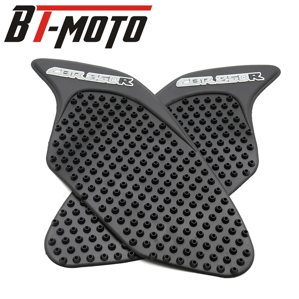 black Для Honda CBR 250 2010- CBR250 мотоциклетная противоскользящая накладка на бак 3 м боковая газовая наколенная ручка тяговые накладки защитные наклейки Новые - Цвет: black