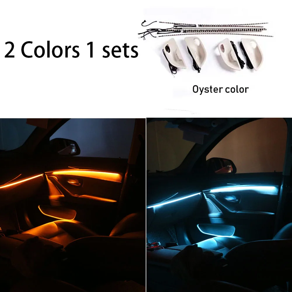 Интерьер автомобиля декоративный светодиодный окружающий свет двери полосы атмосферный свет с 3/18 цветов для BMW 5 серии F10/F11/F18 - Испускаемый цвет: 3 colors