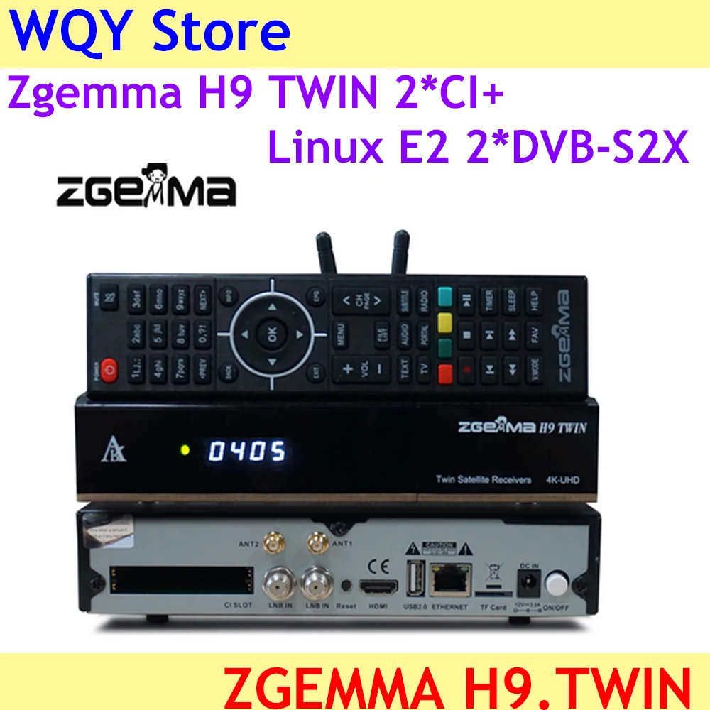 Новейшая версия Zgemma H9 Твин 2* CI+ Linux E2 система 2* DVB-S2X IP ТВ Твин спутниковый ТВ приемник+ IP ТВ Сталкер ZGEMMA H9 4K ТВ приставка