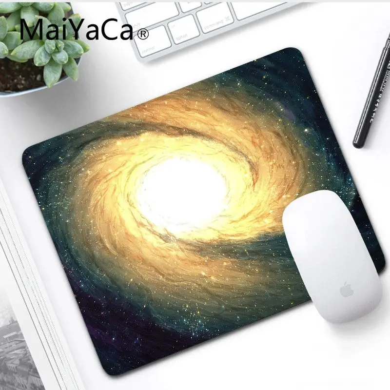 MaiYaCa простой дизайн звезда красивое пространство компьютерная игровая мышь коврики большой коврик для мыши ПК компьютерный коврик игровой коврик для мыши - Цвет: No LockEdge 25x29cm