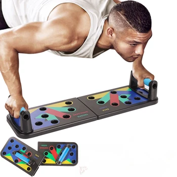 

10 in 1 Push Up Board with Instruction Print Body Building Fitness Exercise Tools Men Women Push-up Stands For GYM Body Training