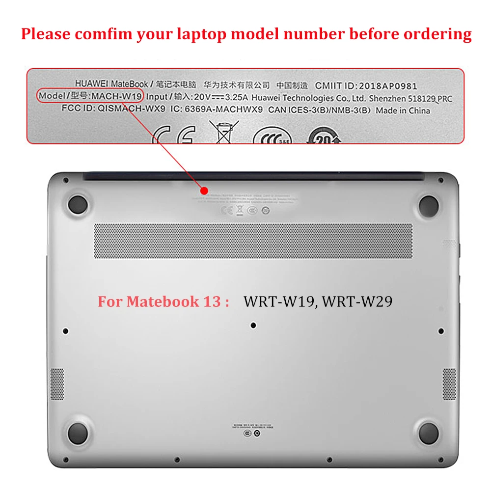 Матовый/прозрачный пластиковый чехол для fundas huawei Matebook 13, супер светильник, пластиковый защитный чехол для huawei Matebook, 13 дюймов, WRT-W19