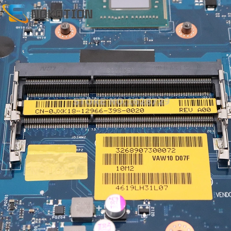 Ideal  NOKOTION For Dell inspiron 17R 3721 5721 laptop motherboard CN-0JXK18 0JXK18 JXK18 VAW10 LA-9105P S
