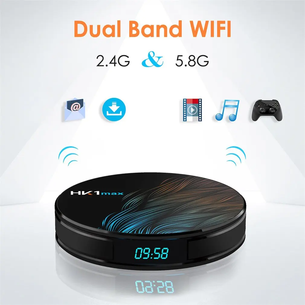 Android 9,0 Мини Смарт ТВ приставка 2,4G/5G Wifi RK3318 четырехъядерный Смарт Декодер медиаплеер 4+ 64G ТВ приставка